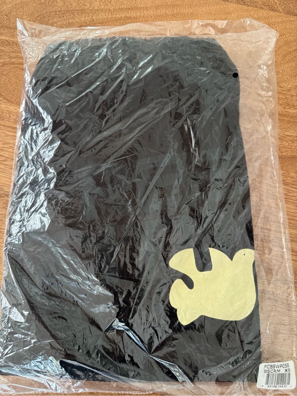 freecity Black Joggers with Pale Yellow Dove Graphic